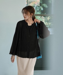 STYLE DELI | シャーリングシフォン楊柳風ブラウス(シャツ/ブラウス)