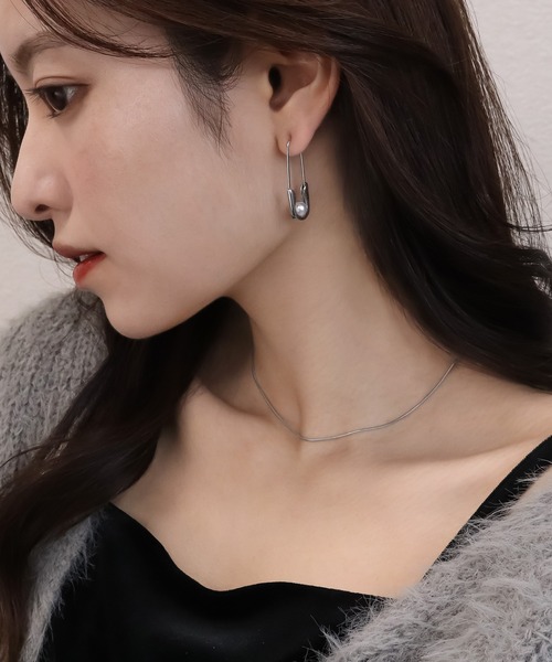 blackdia ocean(ブラックダイヤオーシャン)の「blackdia ocean ワンパールセーフティピンピアス(ピアス(両耳用)・レディース・ゴールド/シルバー・FREE)」の18枚目の写真