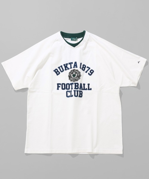 Bukta(バクタ)の「ヘビーウェイトゲームT(カレッジ)(Tシャツ/カットソー・メンズ・オフホワイト/ダークグリーン/チャコール・MEDIUM/LARGE/X-LARGE)」の2枚目の写真