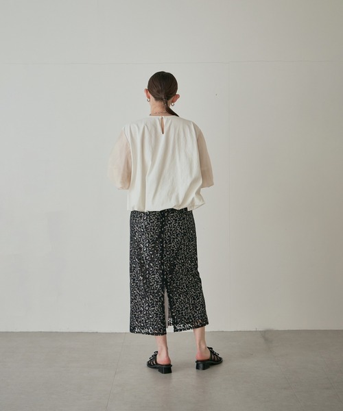 ROSE BUD（ローズバッド）の「レオパードレーススカート（スカート・レディース・ブラック/ホワイト・ONE SIZE）」の16枚目の写真