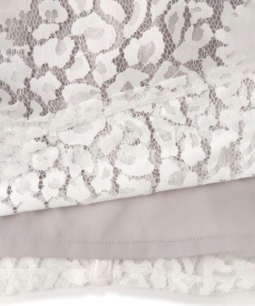 ROSE BUD（ローズバッド）の「レオパードレーススカート（スカート・レディース・ブラック/ホワイト・ONE SIZE）」の12枚目の写真