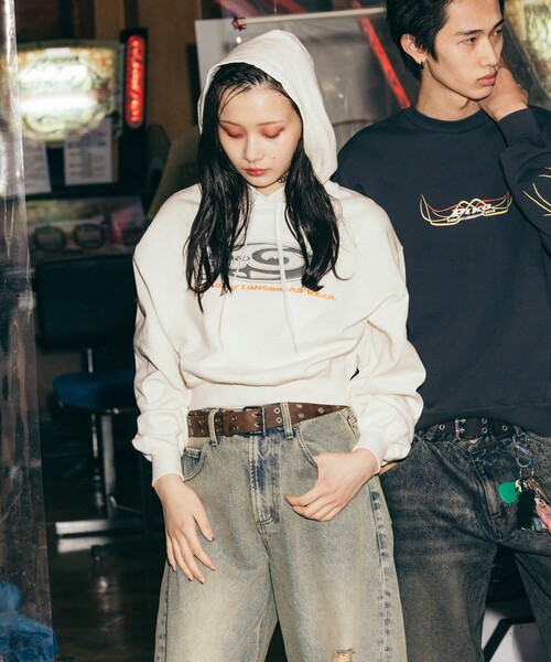 FREAK'S STORE(フリークスストア)の「PIKO × FREAK'S STORE/ピコ 別注 メッシュロゴフーディー(パーカー・レディース・チャコール/ナチュラル/ブルー・フリ-)」の10枚目の写真
