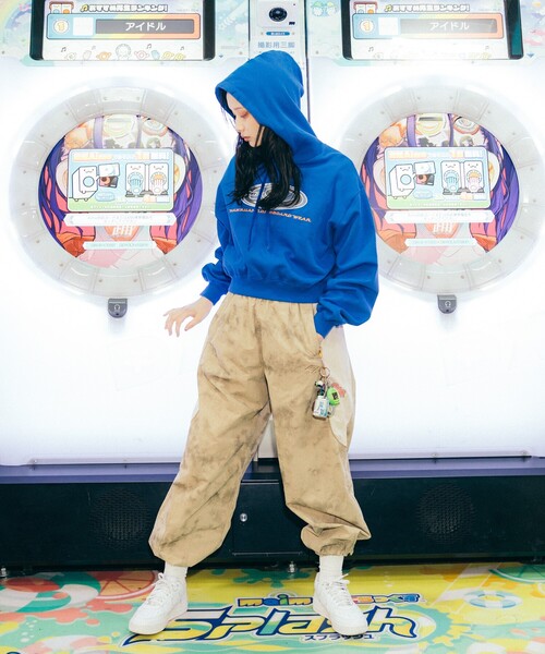FREAK'S STORE(フリークスストア)の「PIKO × FREAK'S STORE/ピコ 別注 メッシュロゴフーディー(パーカー・レディース・チャコール/ナチュラル/ブルー・フリ-)」の14枚目の写真