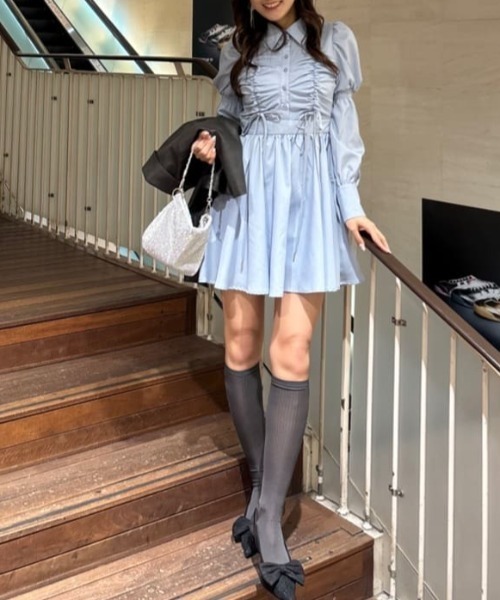 rienda（リエンダ）の「RIBシアーハイソックス（ソックス/靴下・レディース・ダークグレー・FREE）」の9枚目の写真