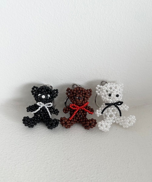 Me%（ミィパーセント）の「ビーズクマキーチャーム 308670（キーホルダー・レディース・オフホワイト/ブラック/ブラウン・FREE）」の14枚目の写真