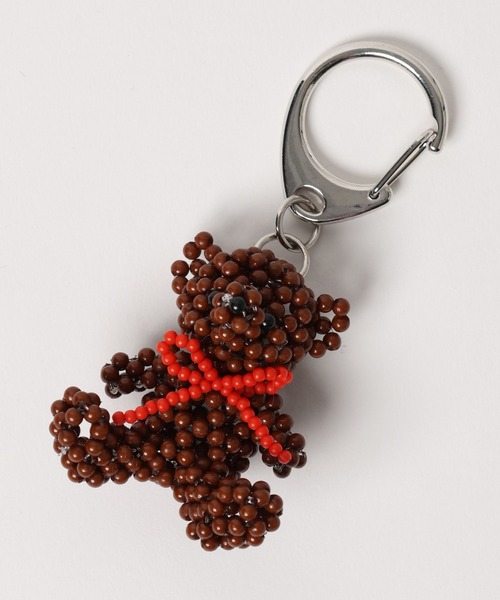 Me%（ミィパーセント）の「ビーズクマキーチャーム 308670（キーホルダー・レディース・オフホワイト/ブラック/ブラウン・FREE）」の8枚目の写真