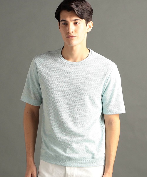 MONSIEUR NICOLE（ムッシュニコル）の「グラフィックジャカード クルーネックニットTシャツ（ニット/セーター・メンズ・ホワイト/ブラック/グリーン・MEDIUM/LARGE/X-LARGE）」の2枚目の写真