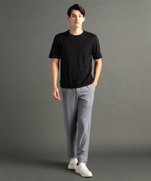 MONSIEUR NICOLE（ムッシュニコル）の「グラフィックジャカード クルーネックニットTシャツ（ニット/セーター・メンズ・ホワイト/ブラック/グリーン・MEDIUM/LARGE/X-LARGE）」の4枚目の写真