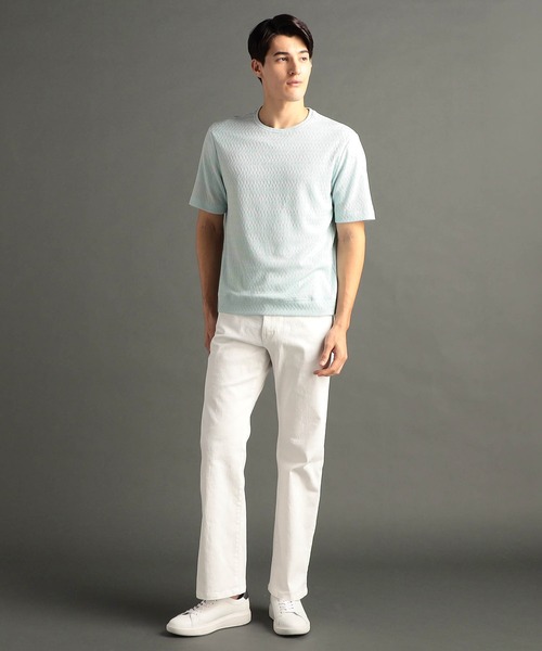 MONSIEUR NICOLE（ムッシュニコル）の「グラフィックジャカード クルーネックニットTシャツ（ニット/セーター・メンズ・ホワイト/ブラック/グリーン・MEDIUM/LARGE/X-LARGE）」の14枚目の写真