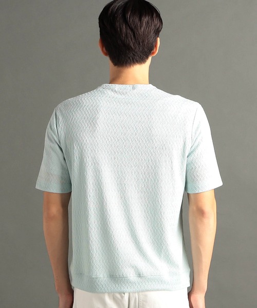 MONSIEUR NICOLE（ムッシュニコル）の「グラフィックジャカード クルーネックニットTシャツ（ニット/セーター・メンズ・ホワイト/ブラック/グリーン・MEDIUM/LARGE/X-LARGE）」の12枚目の写真