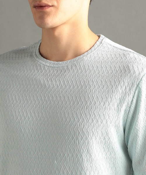 MONSIEUR NICOLE（ムッシュニコル）の「グラフィックジャカード クルーネックニットTシャツ（ニット/セーター・メンズ・ホワイト/ブラック/グリーン・MEDIUM/LARGE/X-LARGE）」の11枚目の写真