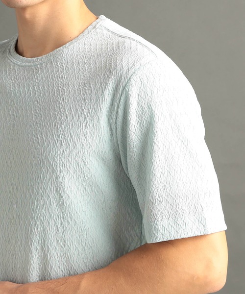 MONSIEUR NICOLE（ムッシュニコル）の「グラフィックジャカード クルーネックニットTシャツ（ニット/セーター・メンズ・ホワイト/ブラック/グリーン・MEDIUM/LARGE/X-LARGE）」の10枚目の写真