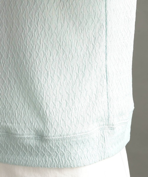 MONSIEUR NICOLE（ムッシュニコル）の「グラフィックジャカード クルーネックニットTシャツ（ニット/セーター・メンズ・ホワイト/ブラック/グリーン・MEDIUM/LARGE/X-LARGE）」の9枚目の写真