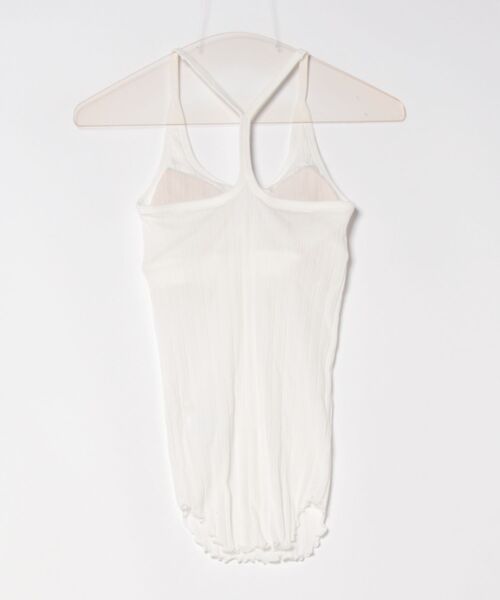 HAKUJI(ハクジ)の「HAKUJI WIDE RIB BRA TANKTOP(タンクトップ・レディース・ホワイト/ブラック・FREE)」の3枚目の写真