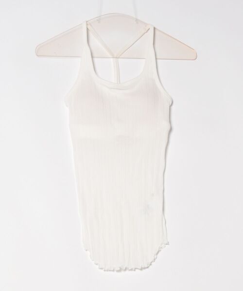 HAKUJI(ハクジ)の「HAKUJI WIDE RIB BRA TANKTOP(タンクトップ・レディース・ホワイト/ブラック・FREE)」の4枚目の写真