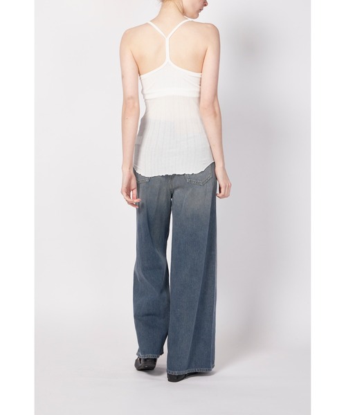 HAKUJI(ハクジ)の「HAKUJI WIDE RIB BRA TANKTOP(タンクトップ・レディース・ホワイト/ブラック・FREE)」の6枚目の写真
