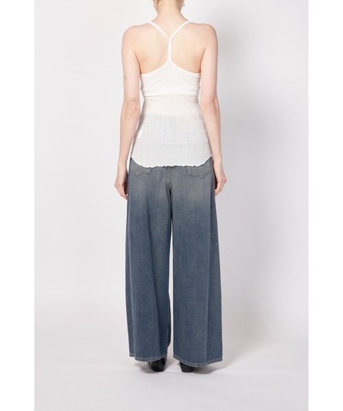 HAKUJI(ハクジ)の「HAKUJI WIDE RIB BRA TANKTOP(タンクトップ・レディース・ホワイト/ブラック・FREE)」の8枚目の写真