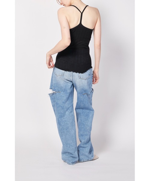 HAKUJI(ハクジ)の「HAKUJI WIDE RIB BRA TANKTOP(タンクトップ・レディース・ホワイト/ブラック・FREE)」の13枚目の写真