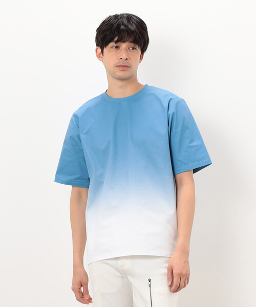 COMME CA ISM（コムサイズム）の「グラデーションプリント Ｔシャツ（Tシャツ/カットソー・メンズ・ブラック/ネイビー/ブルー・LARGE/MEDIUM）」の3枚目の写真
