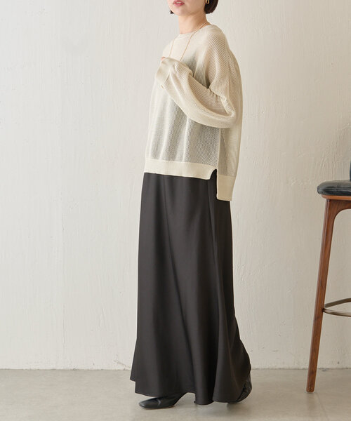 Jena espace merveilleux（ジェナ　エスパスメルヴェイユ）の「【ぴらこ企画カラー登場】スパンコールメッシュニット（ニット/セーター・レディース・アイボリー/ブルー/ネイビー/グレー・FREE）」の7枚目の写真