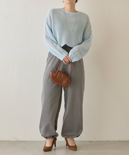 Jena espace merveilleux（ジェナ　エスパスメルヴェイユ）の「【ぴらこ企画カラー登場】スパンコールメッシュニット（ニット/セーター・レディース・アイボリー/ブルー/ネイビー/グレー・FREE）」の12枚目の写真