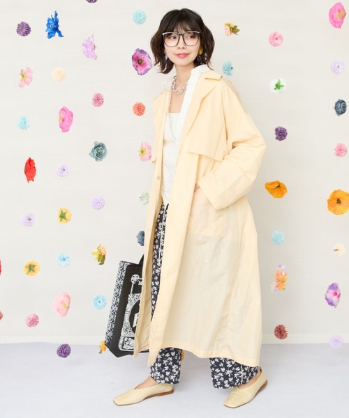 JETSET SOLO PLUS (ジェットセットソロプラス)の「【JETSET SOLO PLUS】グロッシータフタトレンチコート(トレンチコート・レディース・イエロー/ベージュ/グレイッシュブルー・FREE)」の18枚目の写真