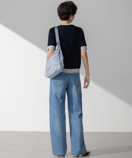 23区 L(ニジュウサンクオオキイサイズ)の「【WEB&一部店舗限定/洗える】レーヨンポリエステルストレッチ 半袖 カーディガン(カーディガン/ボレロ・レディース・ネイビー系2/ブラック系2/ホワイト系2/ベージュ系2・44/46)」の9枚目の写真