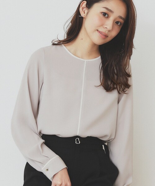 INDIVI★シンプルバイカラーブラウス★ 美品 】INDIVI バイカラーデザインブラウス｜Yahoo!フリマ（旧