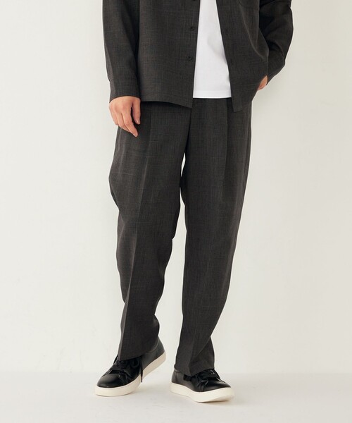 SHIPS Colors（シップス カラーズ）の「SHIPS Colors:〈洗濯機可能〉ウーリー イージー パンツ(セットアップ対応可能)（その他パンツ・メンズ・ダークグレー/ネイビー/ブラウン・MEDIUM/LARGE/X-LARGE）」の2枚目の写真