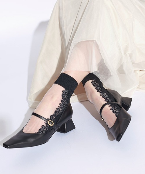 レース柄シアーソックス（ソックス/靴下）｜ECLAM（クラム）の