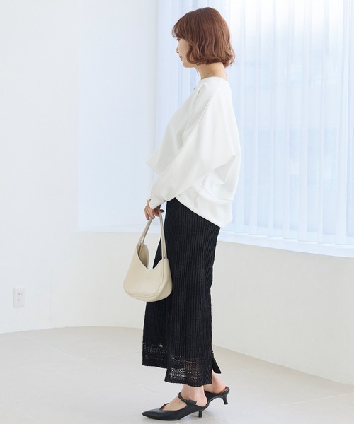 LAVEANGE(ラビアンジェ)の「【洗える】レースプリーツナロースカート|上品レース/美シルエット/ON/OFF着回し/ストレッチ素材/ウエストゴム(スカート・レディース・ブラック/アイボリー・M/LL/3L/4L/5L)」の19枚目の写真