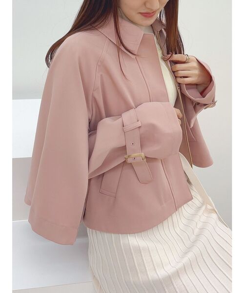 MERCURYDUO（マーキュリーデュオ）の「マントショートトレンチコート（トレンチコート・レディース・ピンク/ベージュ・SMALL/MEDIUM）」の3枚目の写真