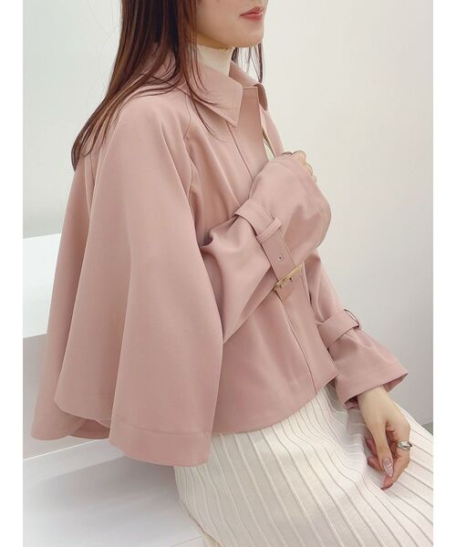 MERCURYDUO（マーキュリーデュオ）の「マントショートトレンチコート（トレンチコート・レディース・ピンク/ベージュ・SMALL/MEDIUM）」の4枚目の写真