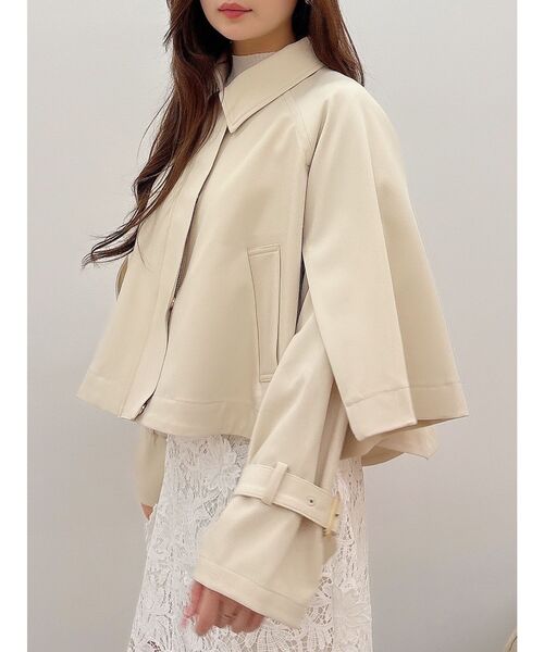 MERCURYDUO（マーキュリーデュオ）の「マントショートトレンチコート（トレンチコート・レディース・ピンク/ベージュ・SMALL/MEDIUM）」の9枚目の写真