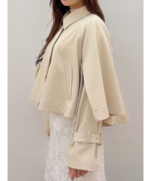 MERCURYDUO（マーキュリーデュオ）の「マントショートトレンチコート（トレンチコート・レディース・ピンク/ベージュ・SMALL/MEDIUM）」の11枚目の写真