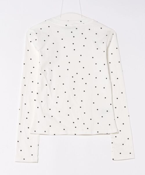 WEGO（ウィゴー）の「WEGO/長袖【水玉】ドット柄タイトトップス/ロンT（Tシャツ/カットソー・レディース・ホワイト/ブラック/グレー・MEDIUM/SMALL）」の14枚目の写真