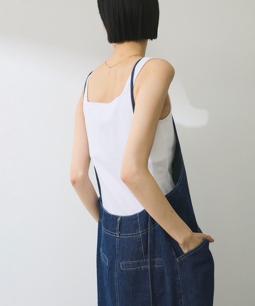 セール】【WEB限定】デニムキャミワンピース（ワンピース）｜ADAM ET