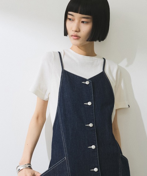 セール】【WEB限定】デニムキャミワンピース（ワンピース）｜ADAM ET