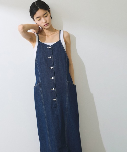 ADAM ET ROPE'(アダムエロペ)の「【WEB限定】デニムキャミワンピース(ワンピース・レディース・ブルー系その他4/ブルー系その他・S/M)」の17枚目の写真