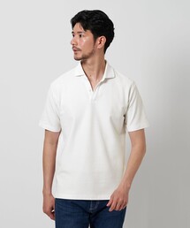 【WEB限定 WARDROBE SMART】ステイ クリーン ピケ スキッパー ポロシャツ【抗菌防臭】