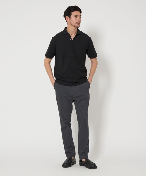 BEAUTY&YOUTH UNITED ARROWS(ビューティーアンドユースユナイテッドアローズ)の「【WEB限定 WARDROBE SMART】ステイ クリーン ピケ スキッパー ポロシャツ【抗菌防臭】(ポロシャツ・メンズ・ブラック/ホワイト/ダークグレー/ロイヤルブルー・S/M/L/XL)」の13枚目の写真