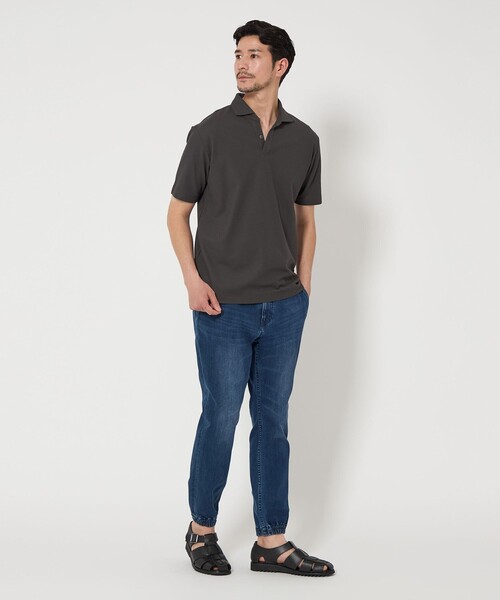 BEAUTY&YOUTH UNITED ARROWS(ビューティーアンドユースユナイテッドアローズ)の「【WEB限定 WARDROBE SMART】ステイ クリーン ピケ スキッパー ポロシャツ【抗菌防臭】(ポロシャツ・メンズ・ブラック/ホワイト/ダークグレー/ロイヤルブルー・S/M/L/XL)」の16枚目の写真