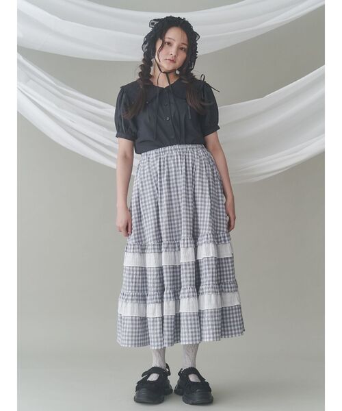 merry jenny（メリージェニー）の「frill back strap sandal sneakers（サンダル・レディース・ブラック/オフホワイト・MEDIUM/LARGE）」の14枚目の写真