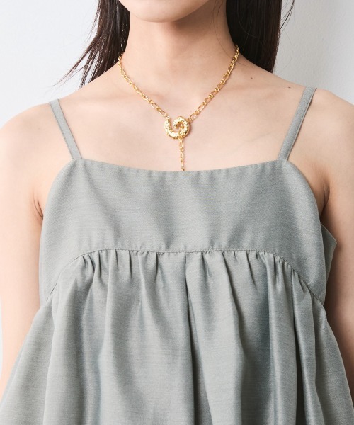 CHIC STYLE（シックスタイル）の「バルーンキャミソール＜大きいサイズ有＞シックスタイル（キャミソール・レディース・ブラック/グレー・M/L/LL/3L/4L/5L）」の15枚目の写真