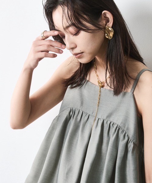 CHIC STYLE（シックスタイル）の「バルーンキャミソール＜大きいサイズ有＞シックスタイル（キャミソール・レディース・ブラック/グレー・M/L/LL/3L/4L/5L）」の21枚目の写真