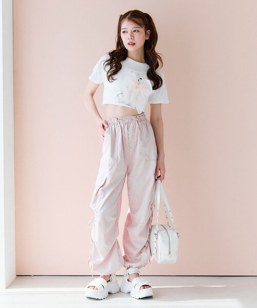 OLIVE des OLIVE（オリーブデオリーブ）の「オル・イヴmeow Tee（Tシャツ/カットソー・レディース・サックスブルー/チャコールグレー/オフホワイト/ピンク・FREE）」の18枚目の写真