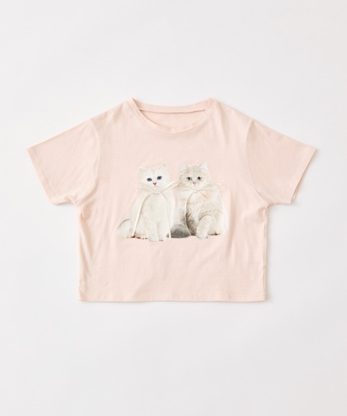 OLIVE des OLIVE（オリーブデオリーブ）の「オル・イヴmeow Tee（Tシャツ/カットソー・レディース・サックスブルー/チャコールグレー/オフホワイト/ピンク・FREE）」の6枚目の写真