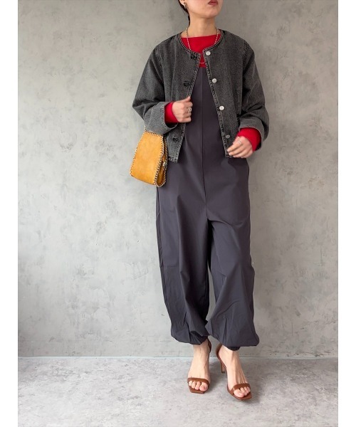 Day and Grade(デイアンドグレイド)の「【ベーシック】ボートネック ロングスリーブ カットソー | ベーシック長袖Tシャツ(Tシャツ/カットソー・レディース・レッド・FREE)」の13枚目の写真