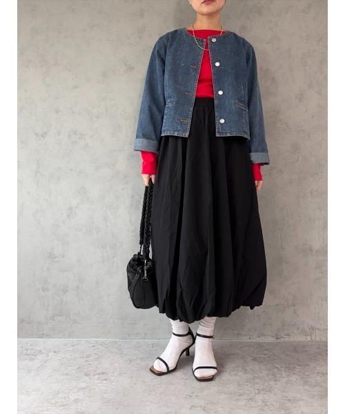 Day and Grade(デイアンドグレイド)の「【ベーシック】ボートネック ロングスリーブ カットソー | ベーシック長袖Tシャツ(Tシャツ/カットソー・レディース・レッド・FREE)」の20枚目の写真