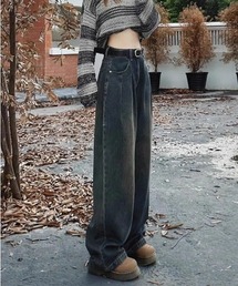ワイドデニムパンツ